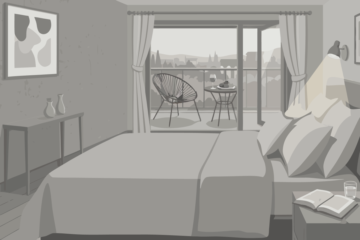 Chambre Lits Jumeaux (2 Adultes + 1 Enfant) - Vue sur Mer
